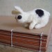 Rabbit baby, a needle-felted animal wool sculpture