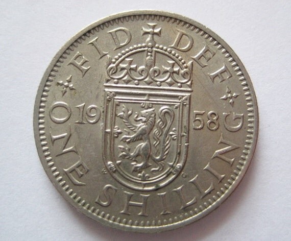 1958 one shilling coin value