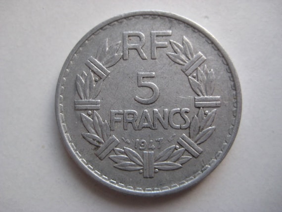 1947 Aluminium Coin France 5 Francs By Starpower99 On Etsy