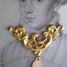 1 Unused Antique Stamped Brass 1 3/4 inch Ornate Trim - Art Supply, Repurpose, Recycle, Restoration