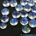 Blue MOONSTONE. Micro Facet Honeycomb Rose Cut Parcel. AA Blue Flash. Cabochon. 6 pc. 4mm. Calibrated. (ref.MS61)