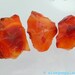 CARNELIAN FIREY ReD OrAnGe. RoUgH tOp. Flat Bottomed. CaBoChOn. FrEeFoRm. 3 pc. 27 Grams LaRgE 34mm (ref.ox 119)