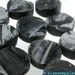 Jet BLACK Obsidian 4 Pieces. Natural Textured Surface Round Rough Top Cabochons / Beads 20 mm (ob100)