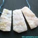 PiNK OPaL BEaDs. Blush. Large Flat BEADs. Drilled. 3 pc. 145.85 cts. 23x42 mm (OP211)
