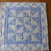 Cottage Chic Quilted Table Topper Pinwheels Blue and Yellow