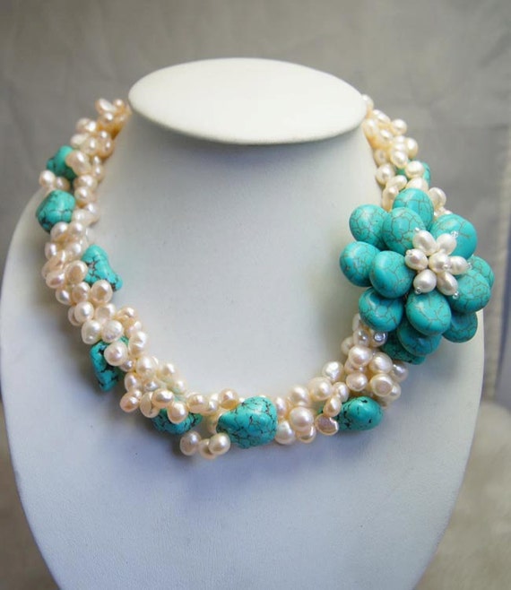 flower necklace,beadwork necklace,bid necklace,statement necklace ...
