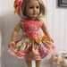 American Girl Doll Dress 1930's Party Dress Set - 1960's Flower Power