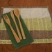 Portable Placemat with Reusable Napkin and Reusable Bamboo Utensils