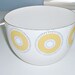 Finel Kaj Franck Bowl Sunflowers Yellow 8 1/4 Inch Enamel Finland