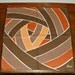 Vintage Vera Neumann Napkins Orange Rust Brown Set of 4 Abstract Geometric Op Art Textile