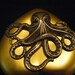 Steamtopus or Kraken Gold Heart Mirror Compact by Dr Brassy Steamington