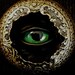Emerald Dark Dreams Sightmares Evil Eye Steampunk Exploded Victorian Pendant Necklace by Dr Brassy Steamington