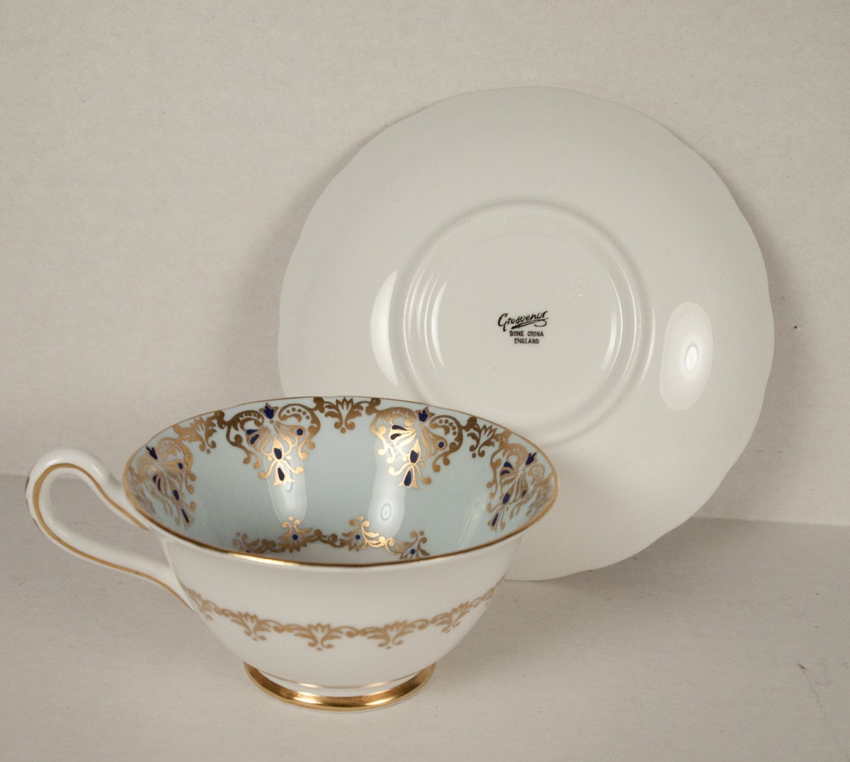 Grosvenor Bone China Tea Cup and Saucer Made in England