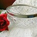 Vintage Crystal Cut Glass Bowl with Silver Rim from England