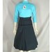 Solid Black Rockabilly Vintage 1950's Holiday Full Skirt XS