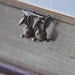 Adorable Antique Brass Bunny Charm Earrings - Kidney wires