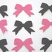 100 Pink / Black Bow Die Cuts