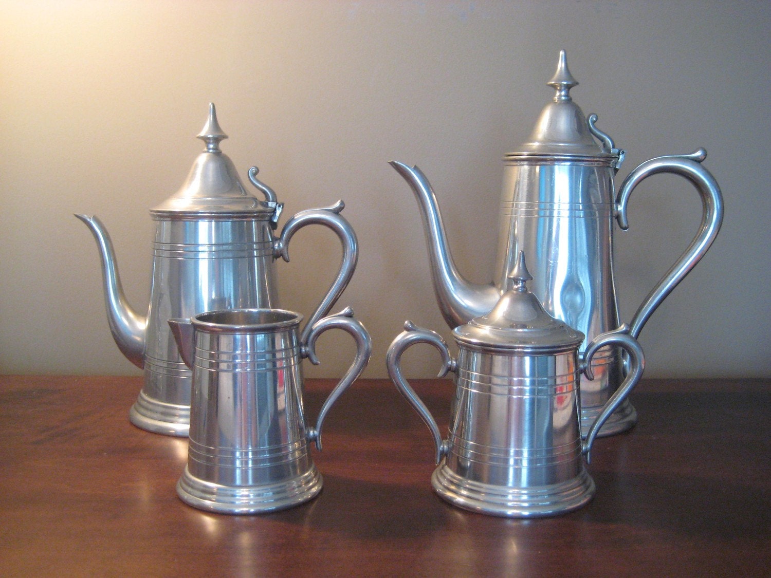 Reserved for Chris Vintage Pewter Coffee and Tea Serving Set