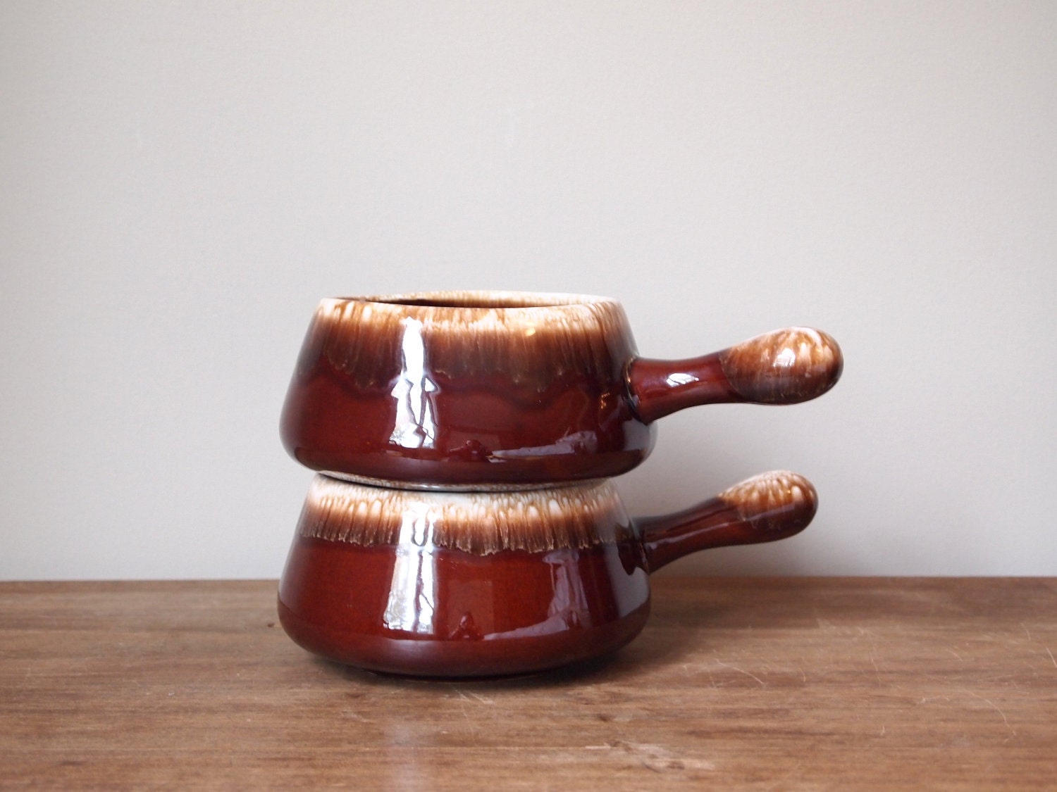 vintage chili bowls with handles McCoy brown by KingsDownRoad