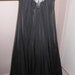 Vintage black long nightgown with sexy bodice with black lace.