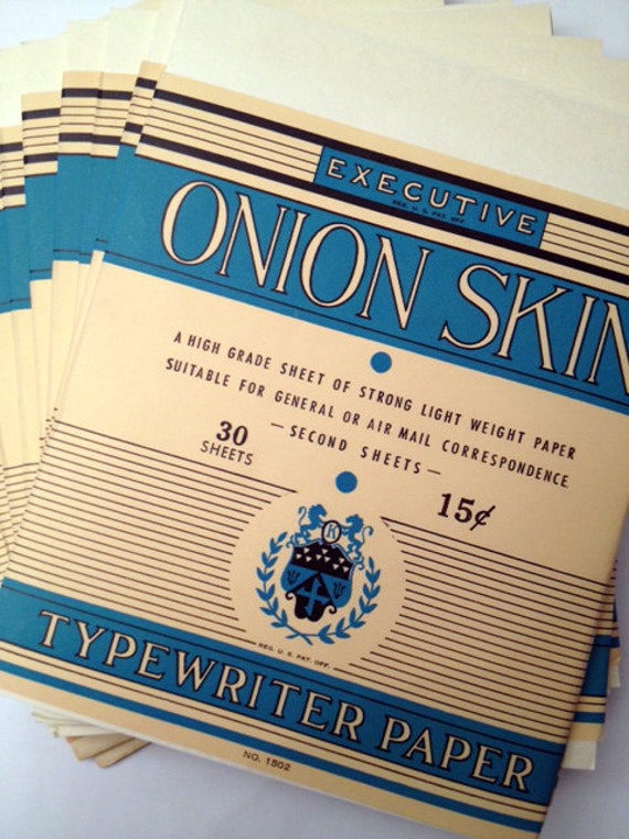Items similar to Onion Skin Typewriter Paper (vintage) 30 sheets per