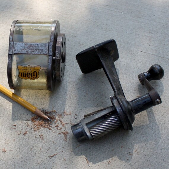Vintage metal wall mount pencil sharpener Made in USA