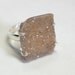 Champagne Drusy Sterling Silver Ring---Size 9 1/4