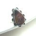 Pear Shaped Bloodstone and Sterling Silver Ring---Size 7