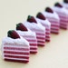 Strawberry Layer Cake Charm Polymer Clay