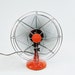 Vintage Electric Fan / oscillating / tangerine orange color