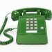 Vintage Phone Green push button telephone