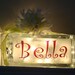Girls night light-Name only glass block