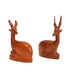 Vintage Carved Wood Deer ... Antelope, Pair, Woodland