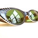 Vintage Cool-Ray Polaroid Cat Eye Sunglasses ... Women's, Green Lenses, 1950s, Black and White