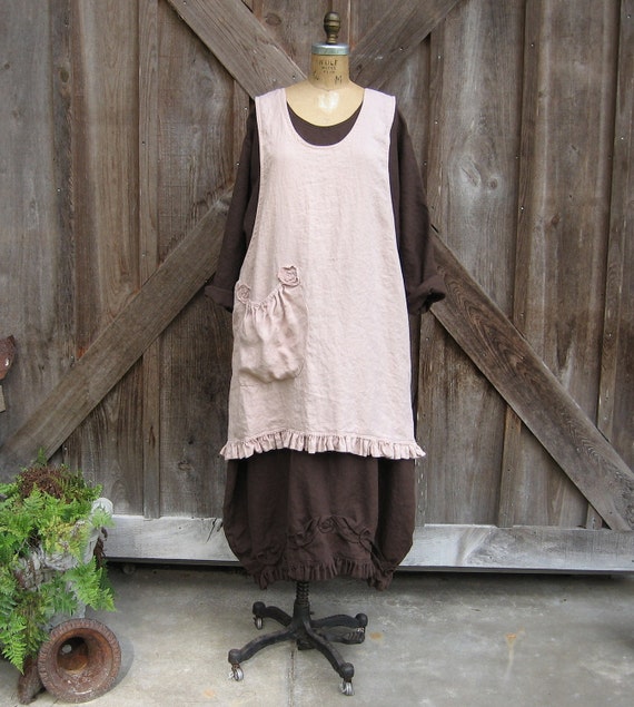 linen jumper pinafore dress tunic smock this color is out of
