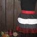 Red Black and White Ladies Hostess Apron item 824