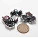 Glass Beads : Purple Clovers
