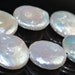Sale -Was 11.99 -6 pieces 12x5mm Elegant -Rainbow COIN PEARL Coin Beads - E0547E