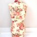 MOVING SALE CLEARANCE--Vintage Dress Form- Unique Sweet Yellow, Pink Roses Mannequin Form