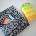 Tissue Case/Beige Flower On Dark Green