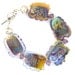 Lost and Found Bracelet 3 - Handmade Lampwork, Sterling Silver and Amethyst