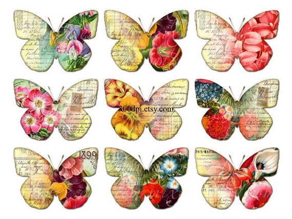 decoupage wings butterfly butterflies Digital art Download clip clipart Printable