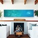 CIJ SALE - original abstract modern painting - gallery fine art - contemporary interior design - ooak home wall decor - blue green