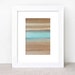 Watercolor Painting - original abstract fine art - brown gold turquoise blue - ombre colorblock