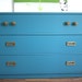 Teal Blue Vintage Campaign Dresser