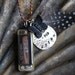 Forever Young Bob Dylan, Hand Stamped Harmonica Necklace