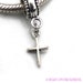 Cross European Charm Dangle Sterling Silver