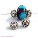 Exotic Turkish Silver Beads 6mm x 8mm (4)