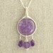 Purple Amethyst and Sterling Pendant Necklace