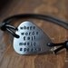 Handstamped Guitar Pick Bracelet - Where Words Fail Music Speaks